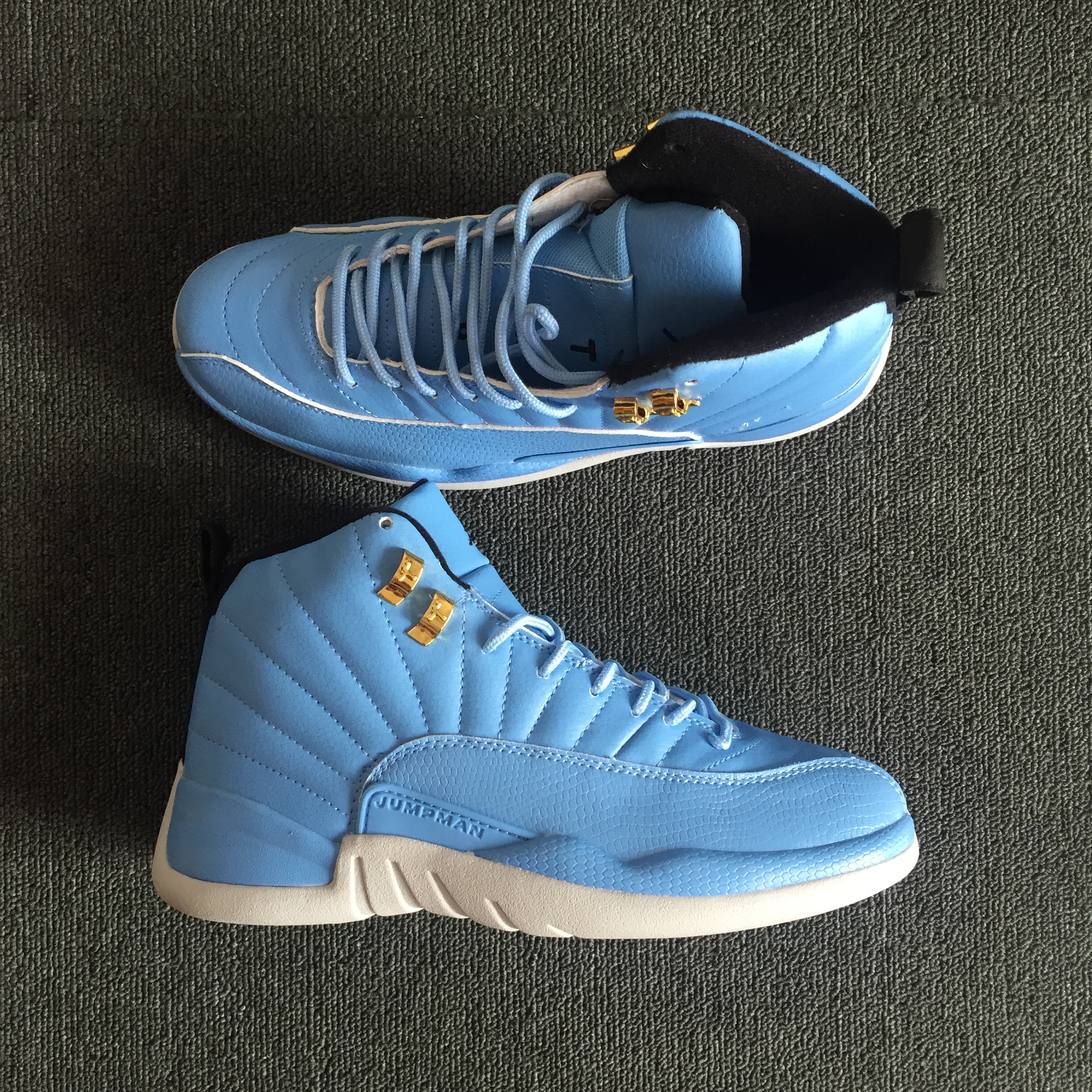 New Air Jordan 12 Jade Blue White - Click Image to Close